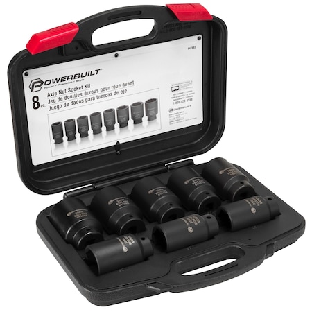 Powerbuilt 8 Pc Axle Nut Socket Kit109 647883